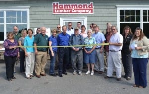 Hammond family and Hammond Lumber staff of Wilton during the stores grand opening.
