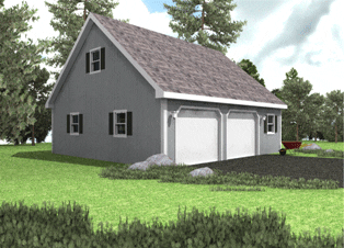 Hammond Lumber Company's Dakota Garage Package 28' x 30' Garage with Living Space