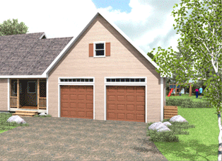 Hammond Lumber Company's Summit Garage Package 28' x 28' Garage with Living Space