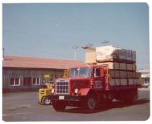 Old truck loaded