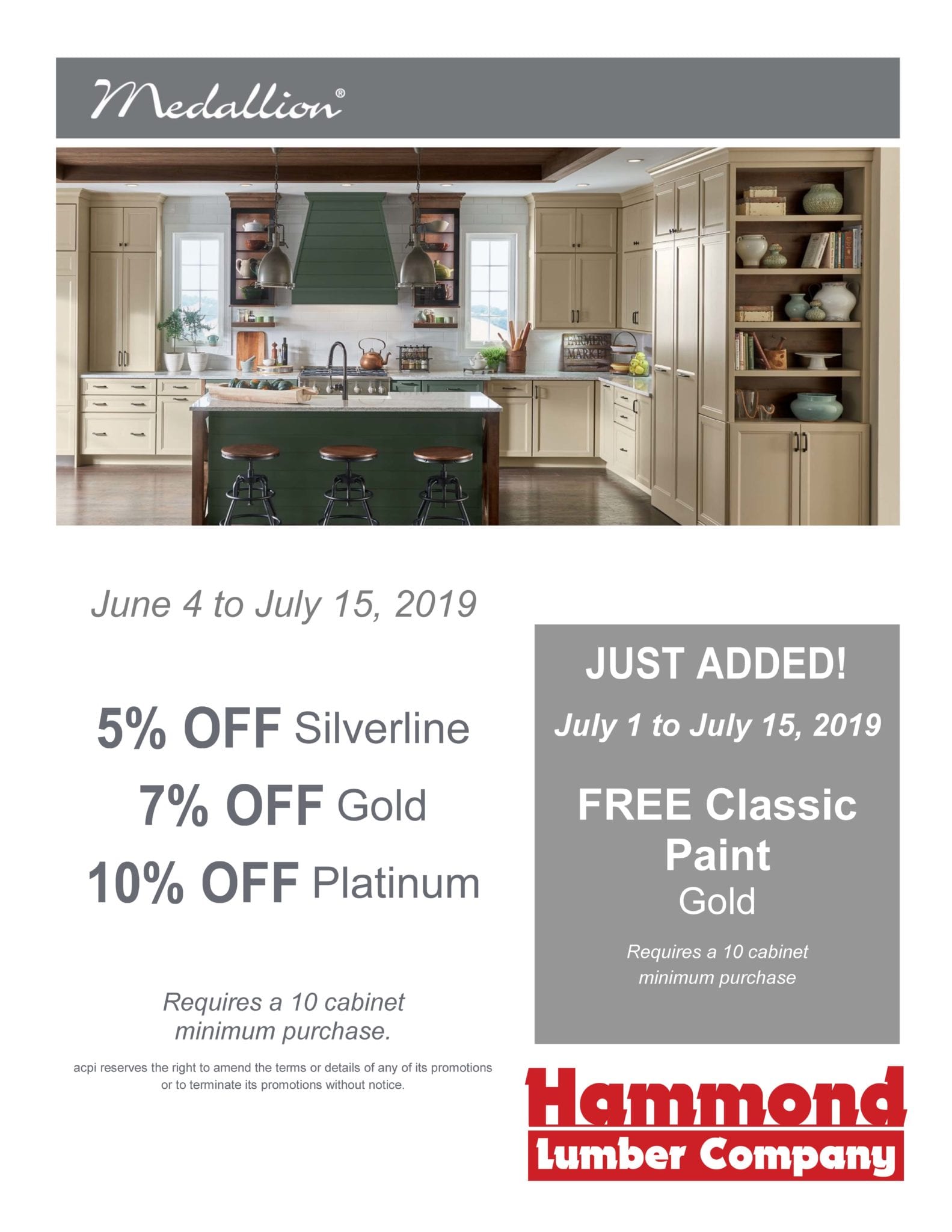 Medallion Cabinetry Promotion Hammond Lumber Company