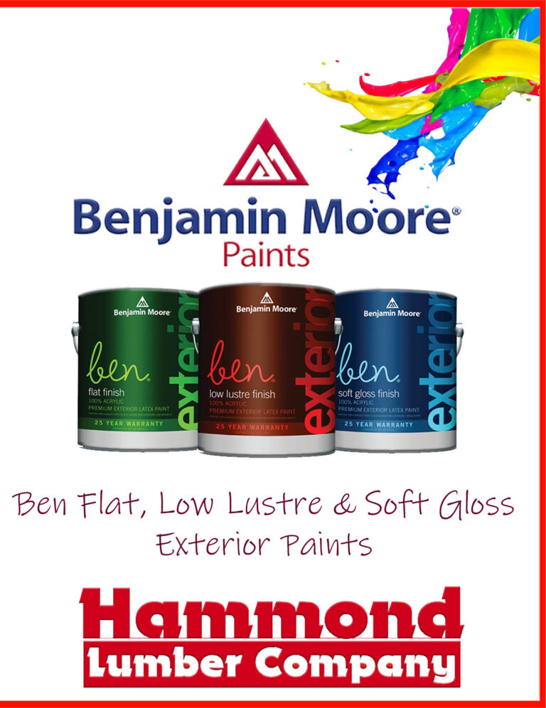 $10 Off Ben Exterior Paint - Hammond Lumber Company