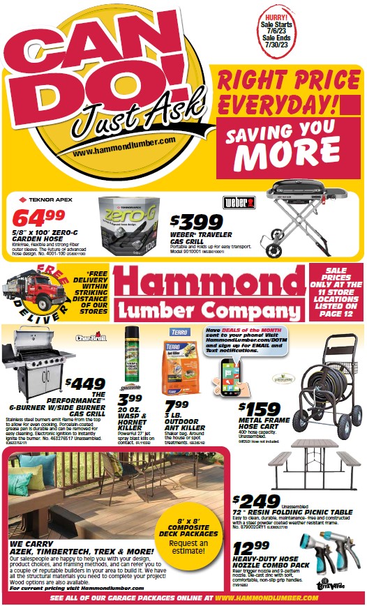 Deals Of The Month Hammond Lumber Company